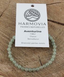 Bracelet Aventurine Verte - Perles 4mm